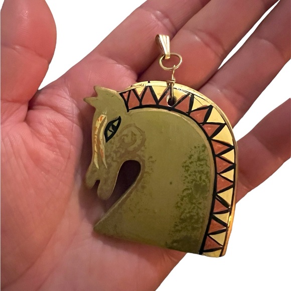 Laurel Burch • Vintage Horse Necklace Pendant - Picture 2 of 5
